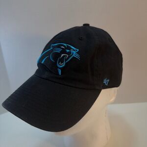 Carolina Panthers '47 Hat Mens OSFA Black NFL Embroidered Strapback Cap
